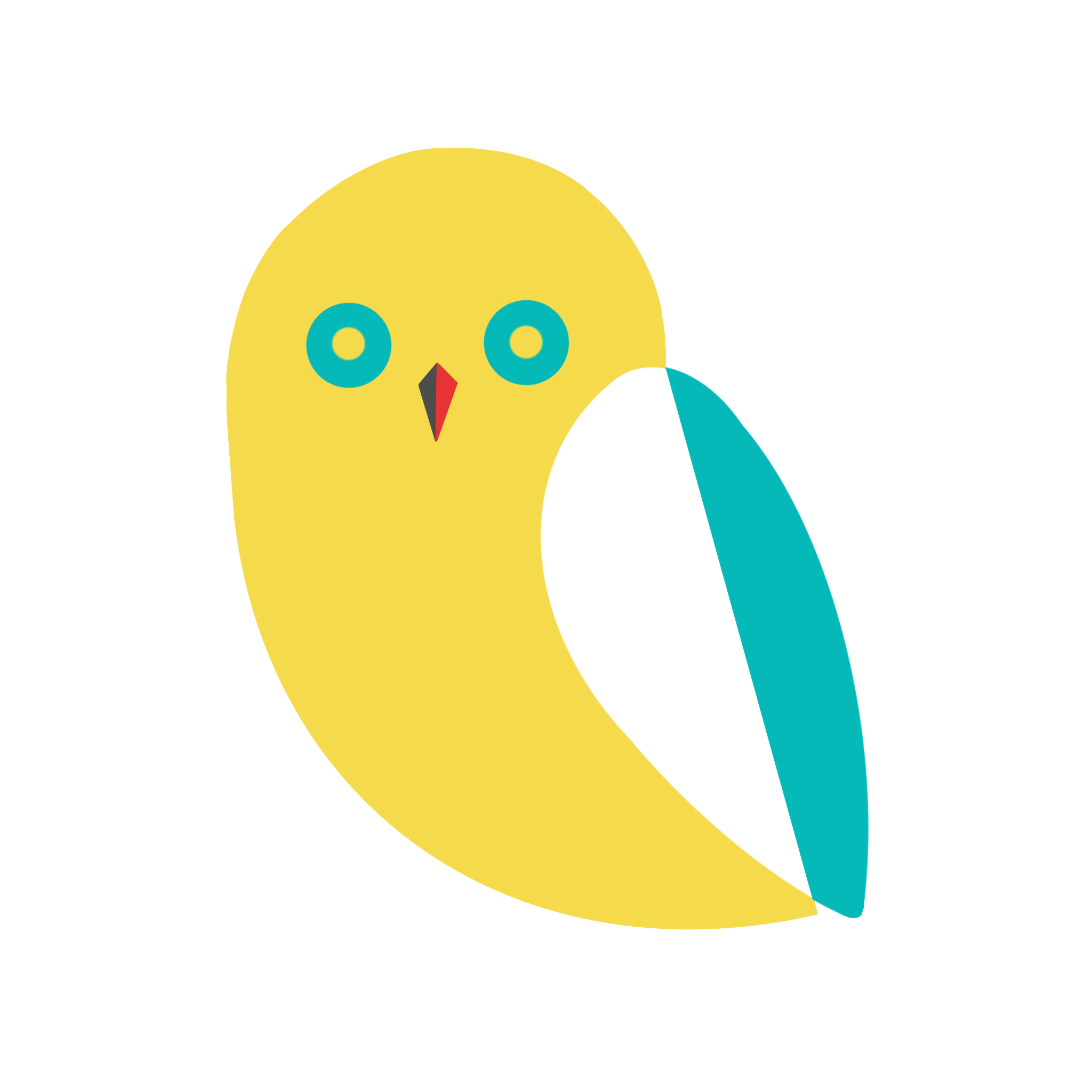 minimalist geometric owl logo